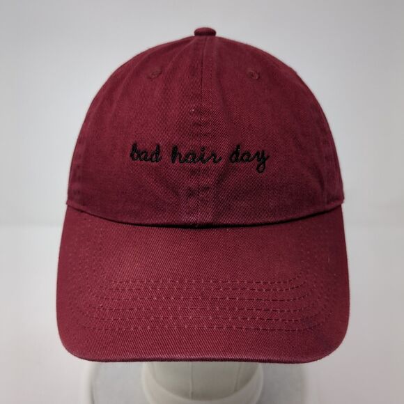 Bad Hair Day Slideback Hat Red One Size Adjustable Embroidered David And Young - Picture 2 of 8